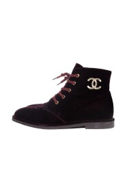 Pre - owned Velvet CC lace-up boots