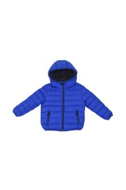 Full Zip down jacket in Feather with hood