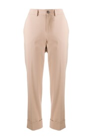 Cropped straight-leg trousers