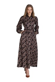 Maxi dress for buttons, with a collar, Suc204