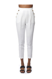 Cigarette Trousers With Side Pockets