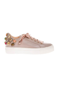 Nappa leather tennis with platform
