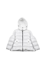 Oversized down puffer jacket with removable hood