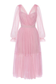 Tulle Dress With A Decorative Belt Serena