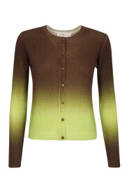 Tory Burch faded effect cardigan. It boasts a workmanship entirely in Cashmere, and a great attention to detail