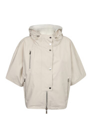 lightweight short-sleeved hooded jacket