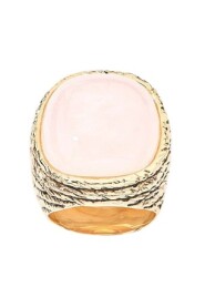 Gold-plated ring Miki quartz