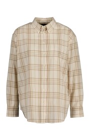 D2. Relaxed Check Flannel Shirt - Linen