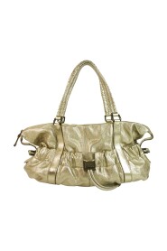 pre-owend Leather Drawstring Satchel Handbag Shoulder Bag