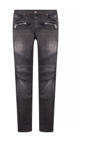 Slim Cut Faded and Ridged Jeans