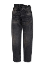 Jeans with decorative fastener