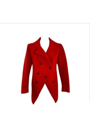 cappotto in lana rosso lacca