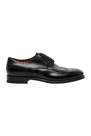 Leather derby lace-up shoes