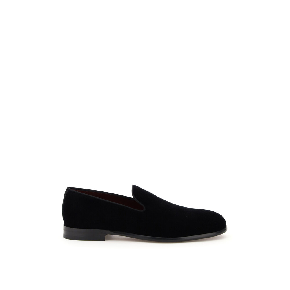 Heren Schoenen voor voor Instappers voor Pantoffels Dolce & Gabbana Leer Slippers Met Blokhak in het Zwart voor heren 