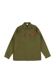 Panther Embroidered Shirt Cotton Rain Twill