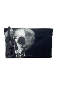 Skull Print Fabric Pouch Bag