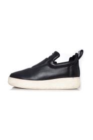 Pre-owned leather slip on sneakers