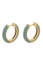 Hoop turquoise earrings