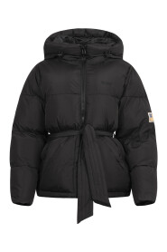 Beltet Short Padded Hood Jacket - Black