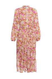 Dress Siggy Sand w/ Pink Print 850