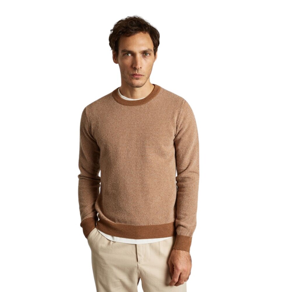 Recycled wool jacquard sweater
