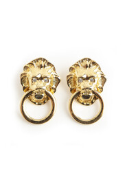 Pre-owned lion ring earrings