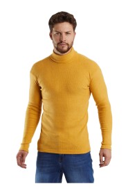Soft rolled -collar -shaped sweater