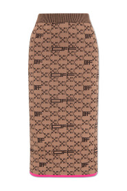 Monogrammed pencil skirt