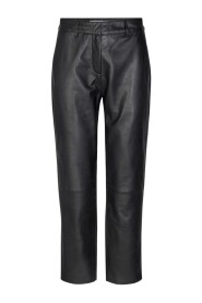 Black Co`Couture Phoebe Leather Chino Trousers