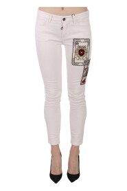 Queen Of Hearts White Skinny Jeans