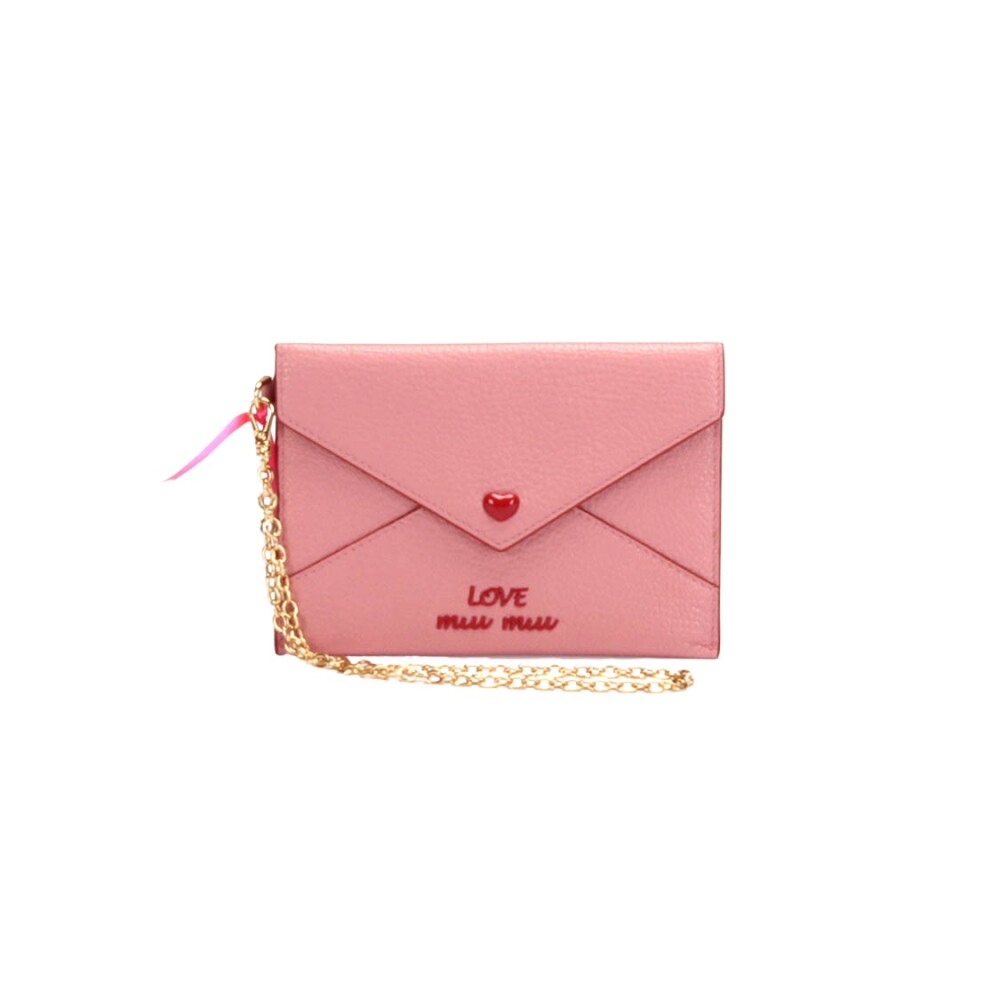 Love Envelope Leather Clutch Bag