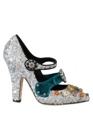 Zapatos de tacón Mary Janes de cristal