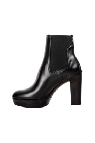 Leather high heels