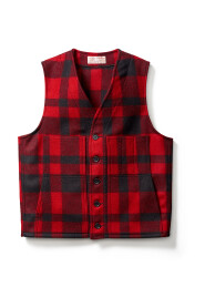 Filson Mackinaw Wool Vest Red Black Herren L