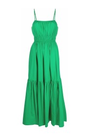 Venezia long dress with staggered layers