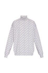 Patterned turtleneck sweater