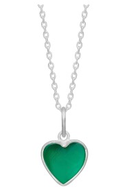 Aya necklace green silver