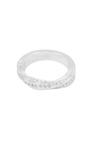 Twisted Diamond Ring Silver