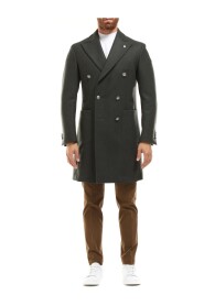 Double - breasted wool coat