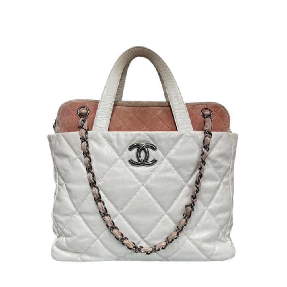 Chanel Vintage Pre-Owned Suede Handbag Rosa, Dam