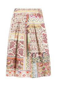 Skirt with patchwork print