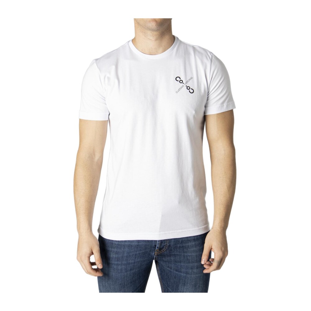 Costume National - T-shirt med tryck - Vit -  Herr - Storlek: 2Xl,S,L,Xl,M
