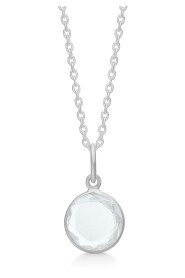 Cat necklace clear quartz silver