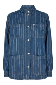 IVY-Brooke Worker Jacket Wash Stunning Denim Stripe