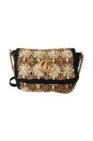 Marmont Rafia Flower Shoulder Bag