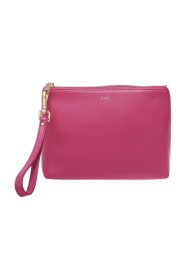LEATHER STANDING POUCH BERRY