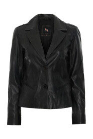 Leather Blazer With Buttons Skind 10927