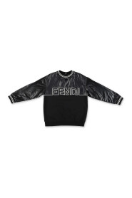FDI felpa nera in cotone|Black cotton FDI sweatshirt