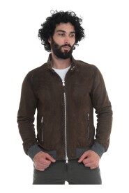DEREKWESTPERFO leather harrington jacket