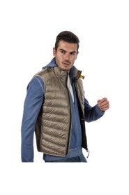 Quilted vest with stand-up collar